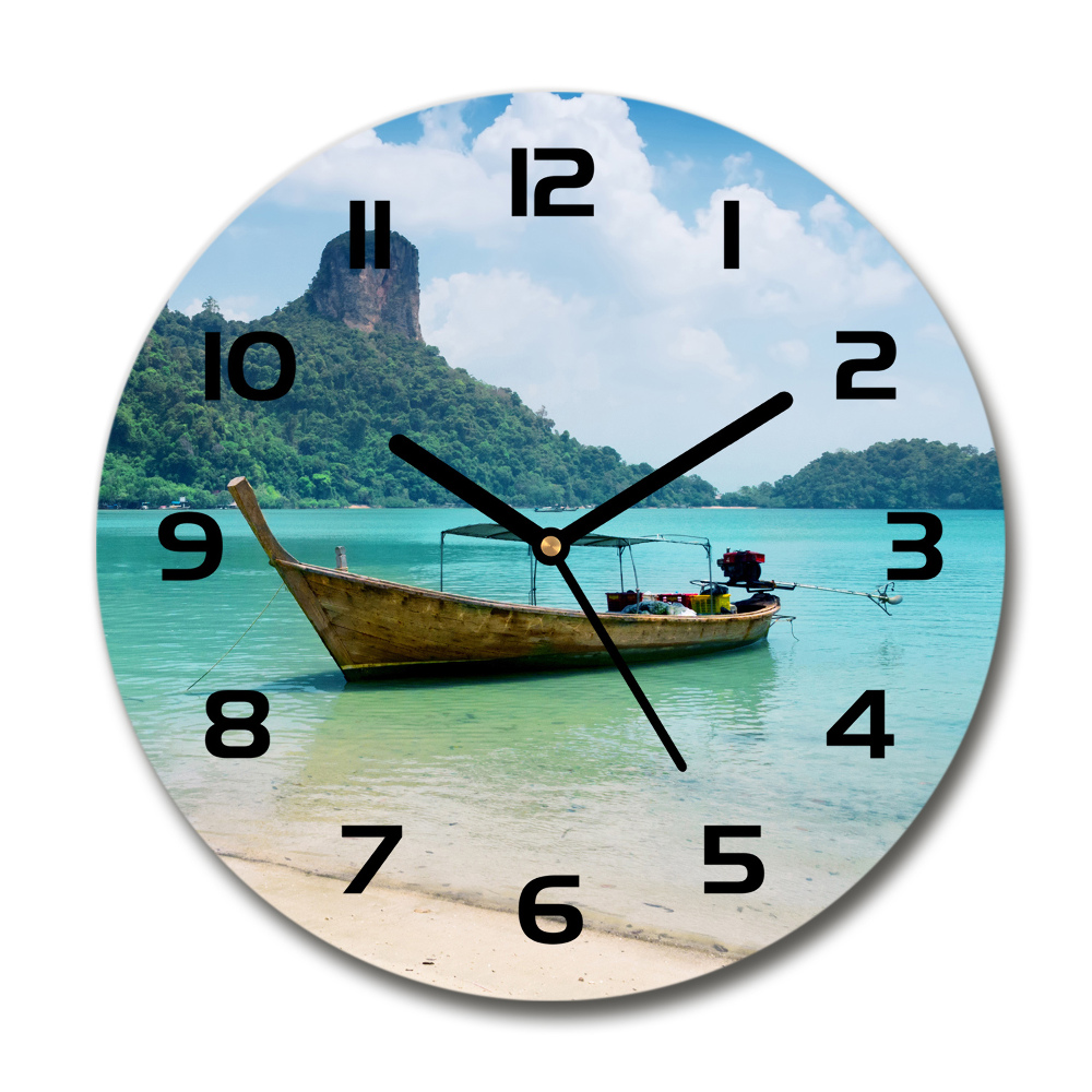 Horloge ronde murale Bateau