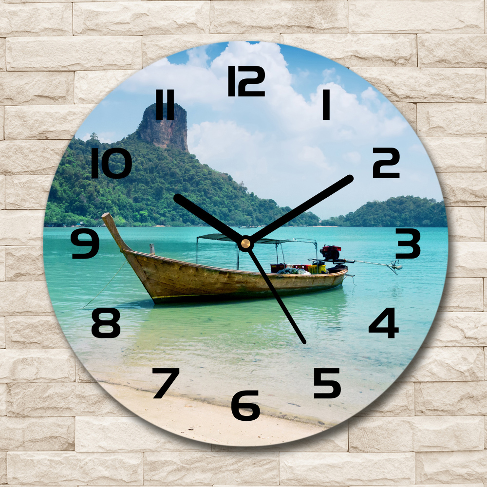 Horloge ronde murale Bateau