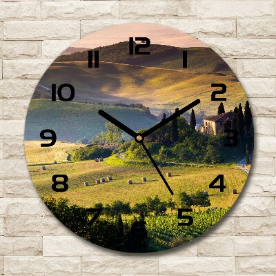 Horloge ronde murale Toscane Italie