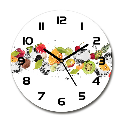 Horloge ronde Fruits et eau