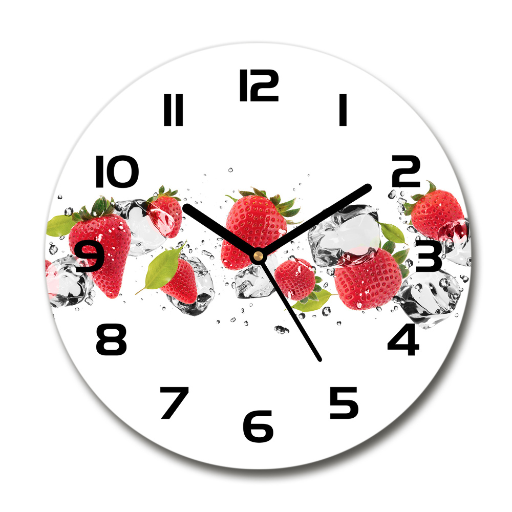 Horloge ronde Fraises glaçons