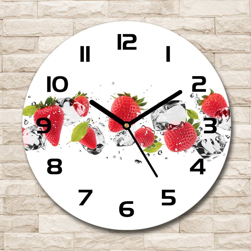 Horloge ronde Fraises glaçons