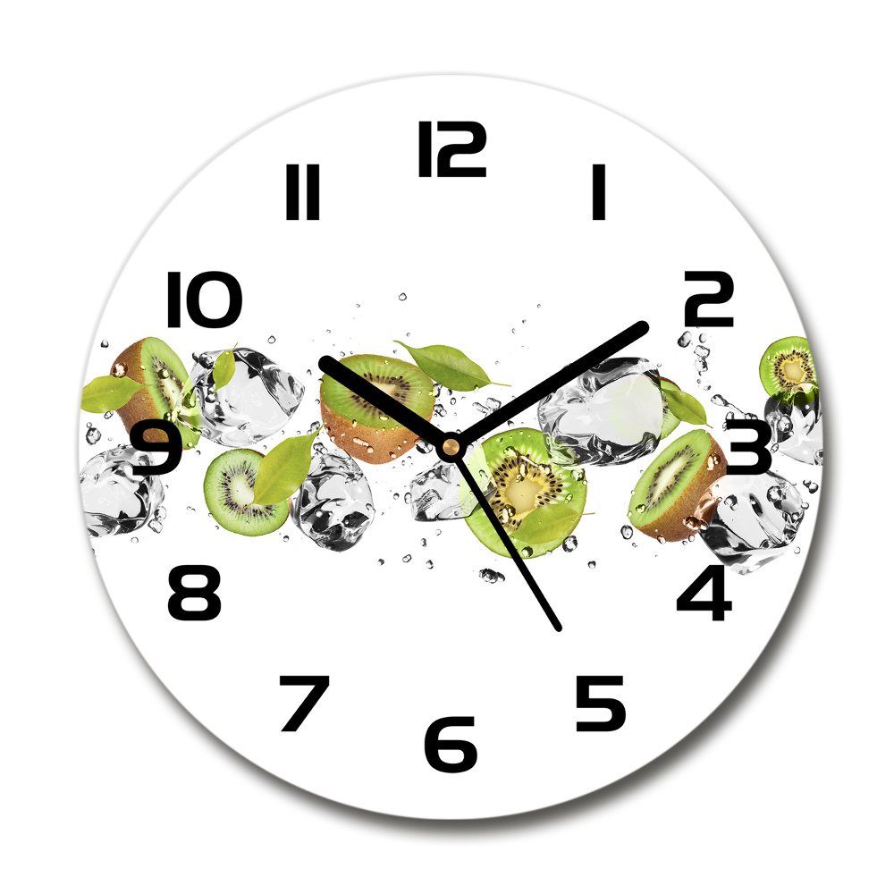 Horloge ronde Kiwi et eau