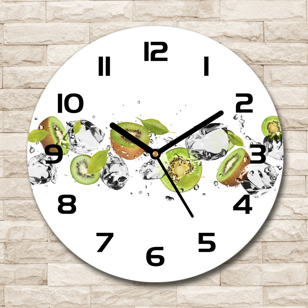 Horloge ronde Kiwi et eau