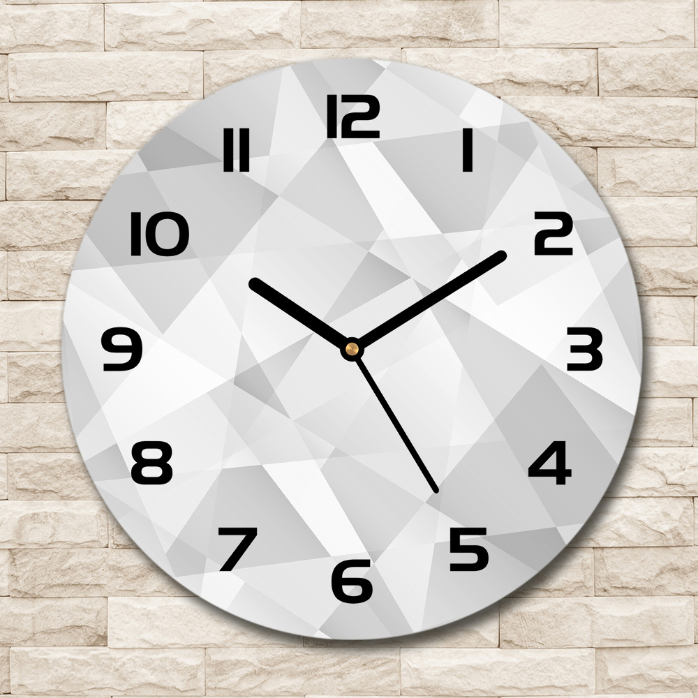 Horloge en verre ronde Fond abstrait 3D