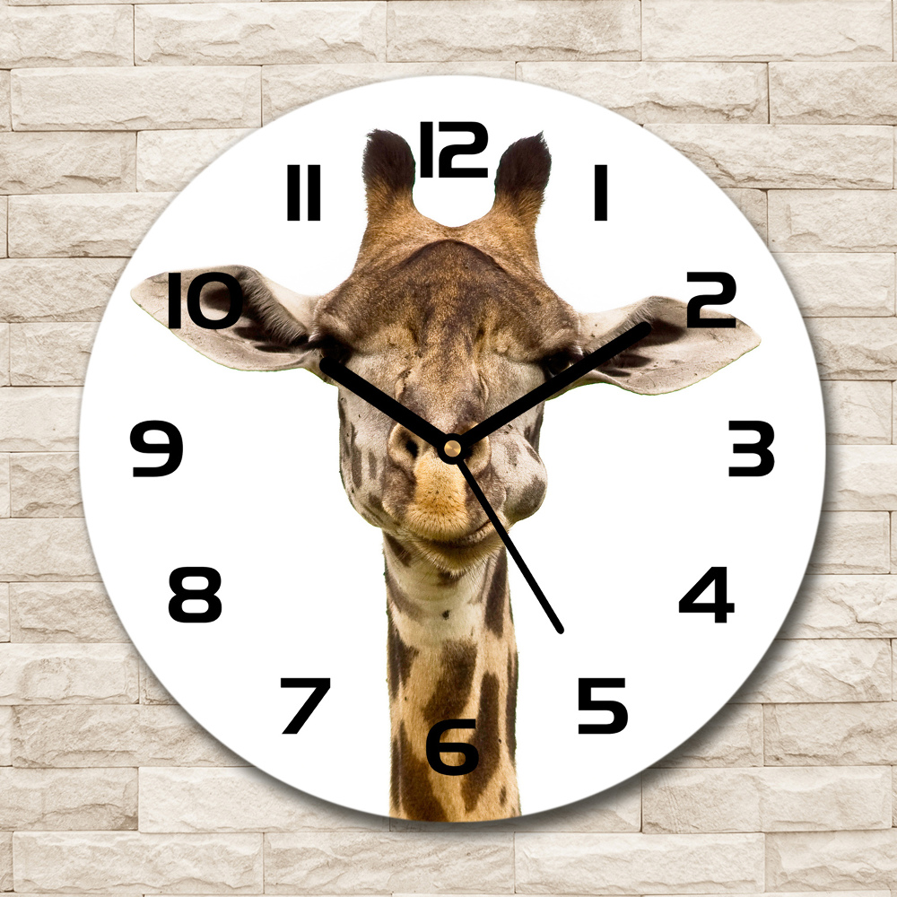 Horloge ronde murale Girafe