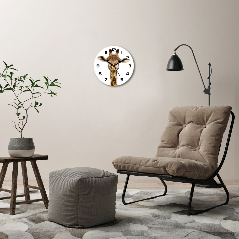 Horloge ronde murale Girafe