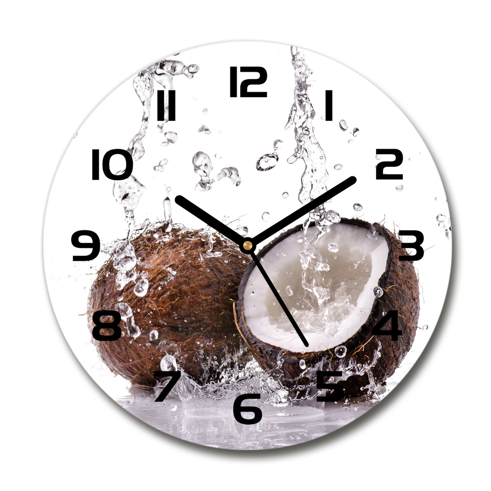 Horloge ronde Noix de coco et eau