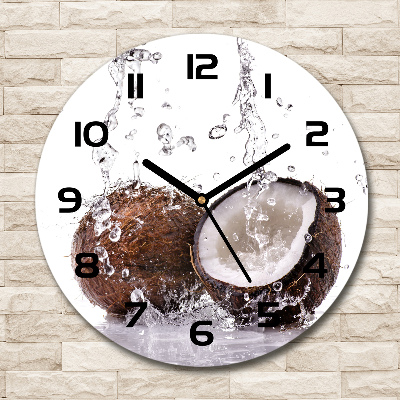 Horloge ronde Noix de coco et eau