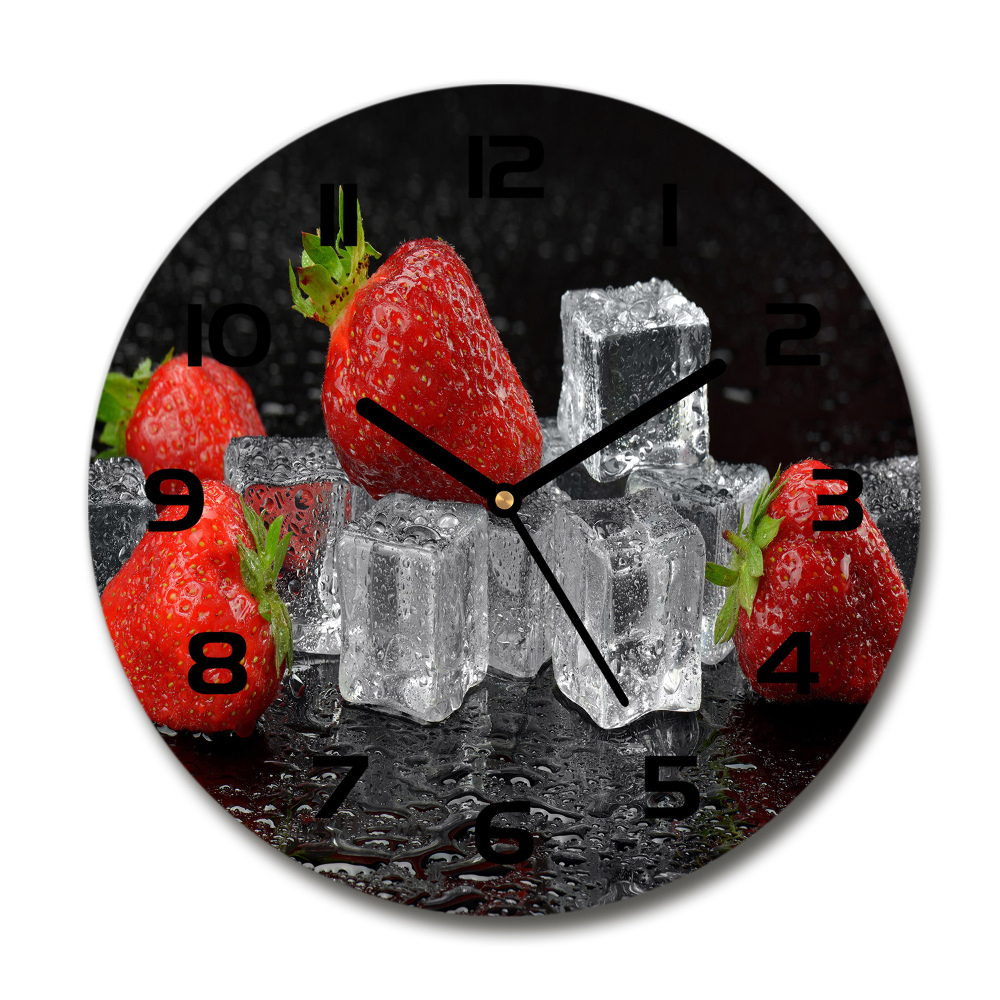 Horloge ronde Fraises et glace