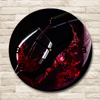 Horloge ronde Vin rouge