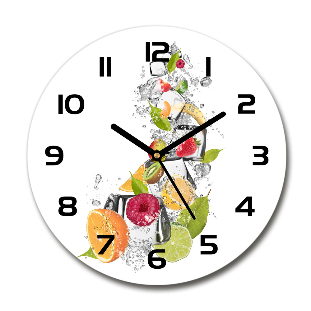 Horloge ronde Fruits avec glaçons