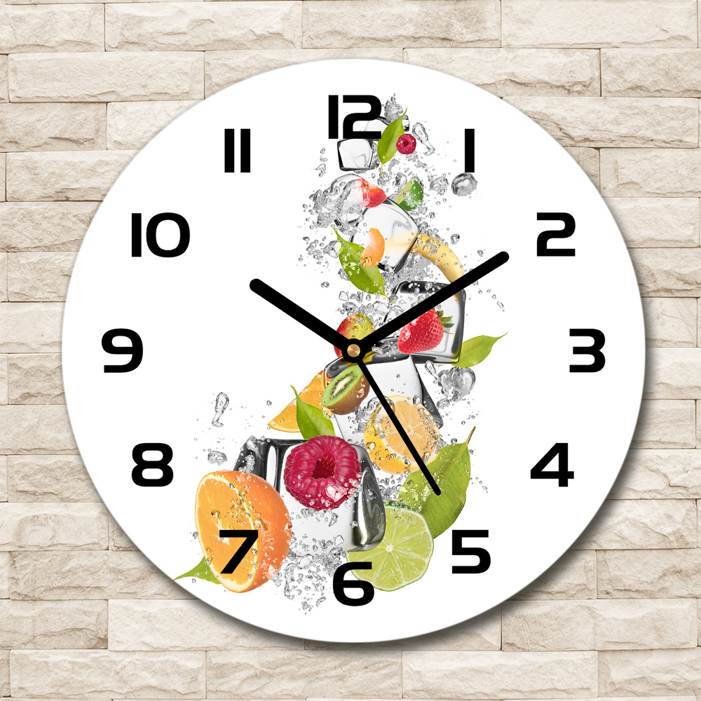 Horloge ronde Fruits avec glaçons