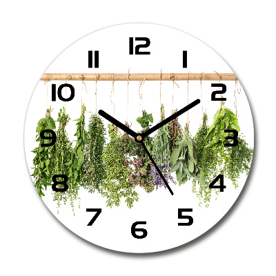 Horloge ronde Herbes sur une ficelle