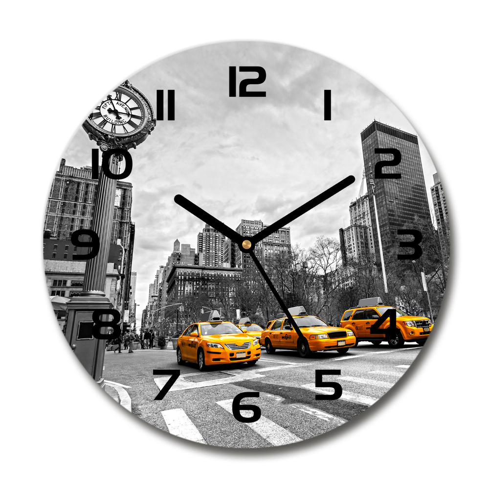 Pendule murale ronde Taxis New York