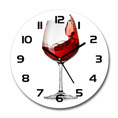 Horloge ronde murale Vin rouge