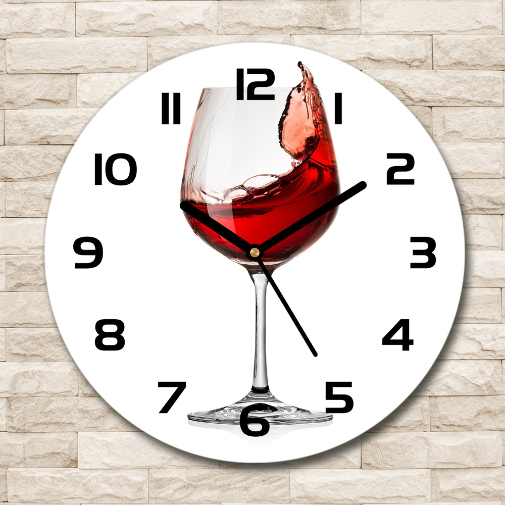 Horloge ronde murale Vin rouge