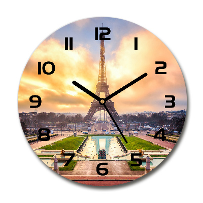 Horloge ronde murale Tour Eiffel Paris