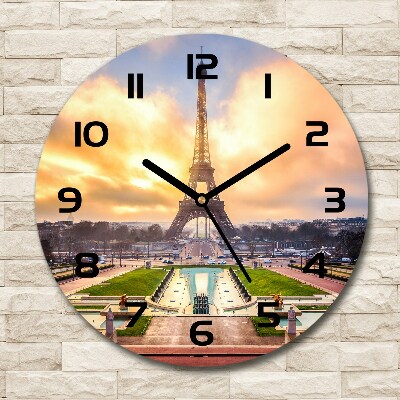 Horloge ronde murale Tour Eiffel Paris