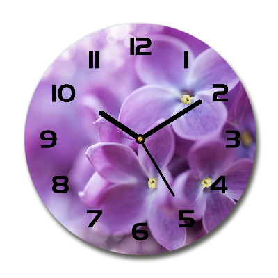 Horloge ronde murale Fleurs de lilas