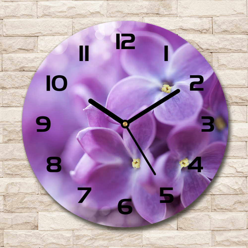 Horloge ronde murale Fleurs de lilas