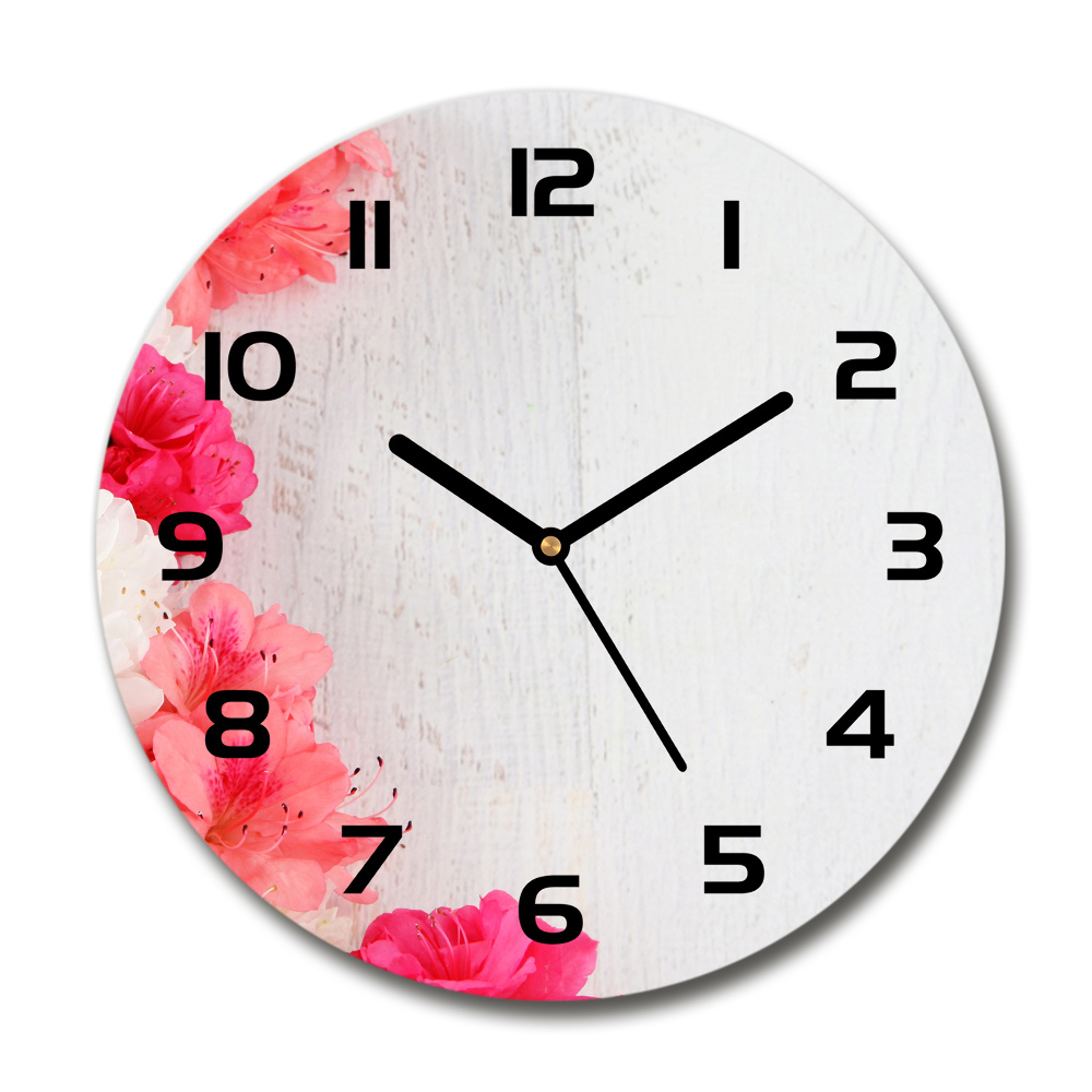 Horloge ronde murale Fleurs