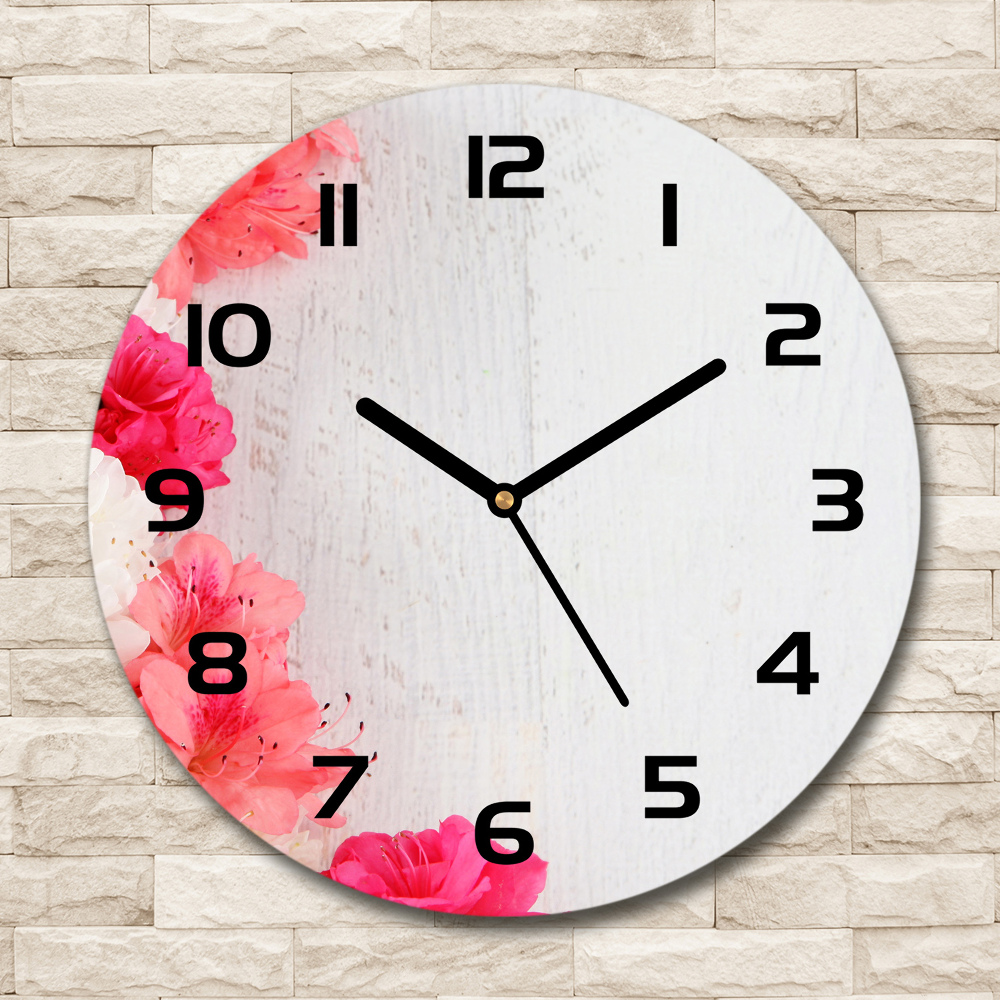 Horloge ronde murale Fleurs