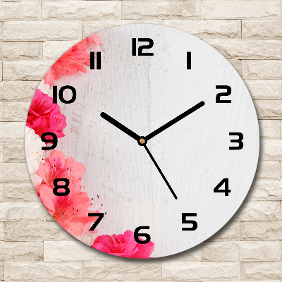 Horloge ronde murale Fleurs