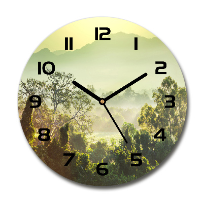 Horloge ronde murale Jungle