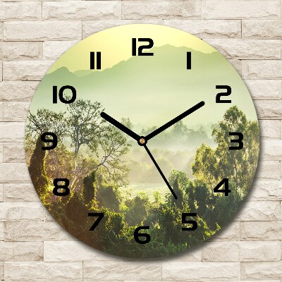 Horloge ronde murale Jungle