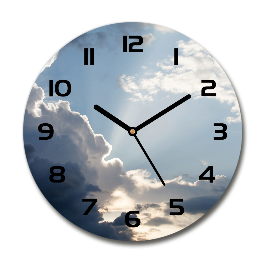 Horloge ronde murale Nuages dans le ciel