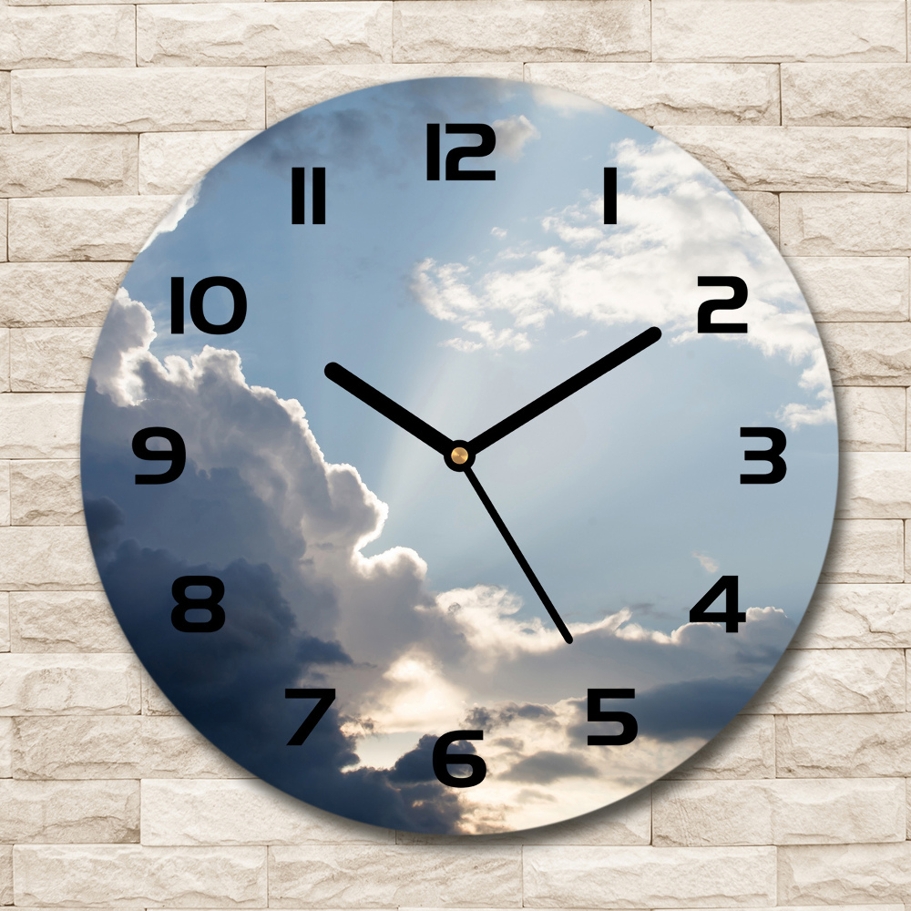 Horloge ronde murale Nuages dans le ciel