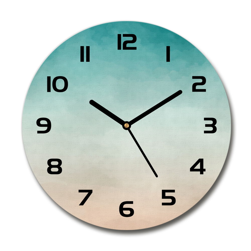 Horloge en verre ronde Fond abstrait bord de mer