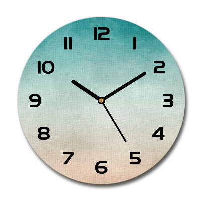 Horloge en verre ronde Fond abstrait bord de mer