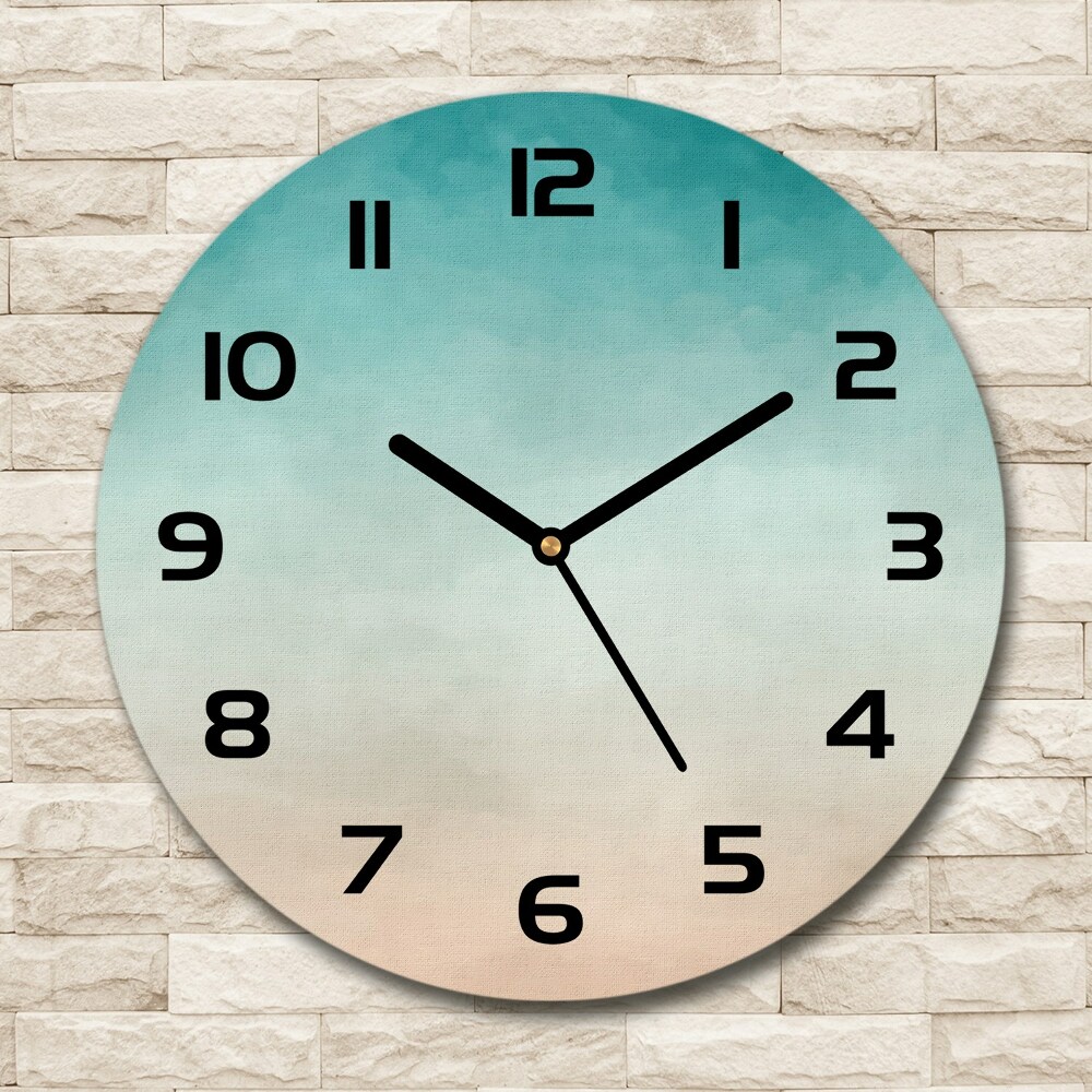 Horloge en verre ronde Fond abstrait bord de mer