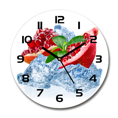 Horloge ronde murale Grenade sur glace