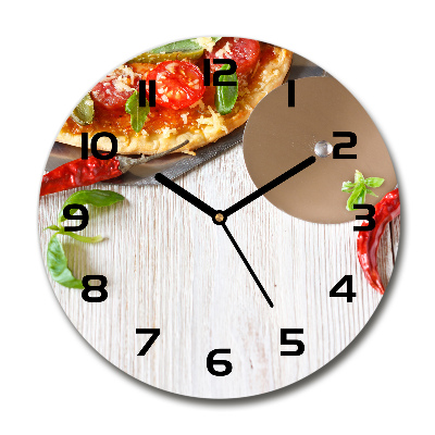 Horloge ronde murale Pizza