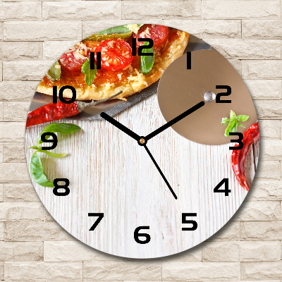 Horloge ronde murale Pizza