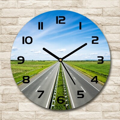 Horloge ronde murale Autoroute