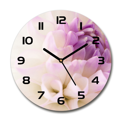 Horloge ronde murale Dahlia blanc