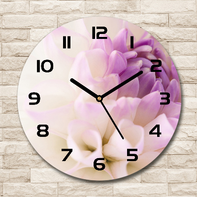 Horloge ronde murale Dahlia blanc