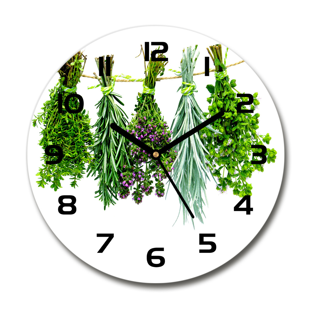 Pendule murale ronde Herbes sur une ficelle