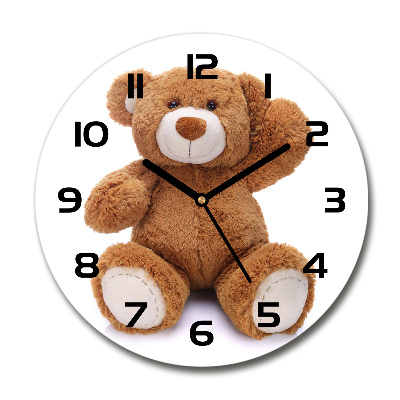 Pendule murale ronde Ours en peluche