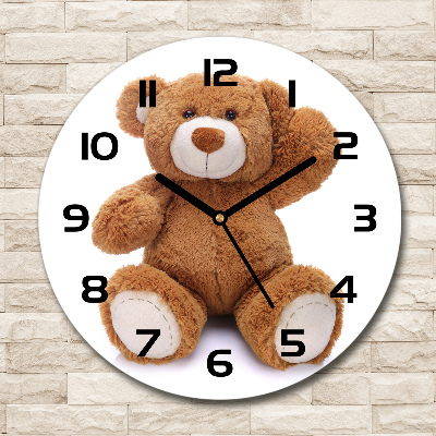 Pendule murale ronde Ours en peluche