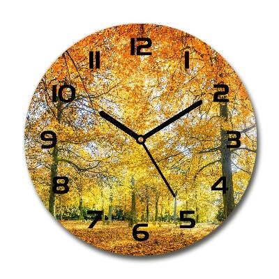 Horloge ronde murale Forêt en automne