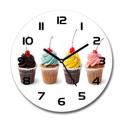 Horloge ronde murale Cupcakes