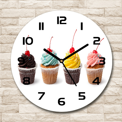 Horloge ronde murale Cupcakes