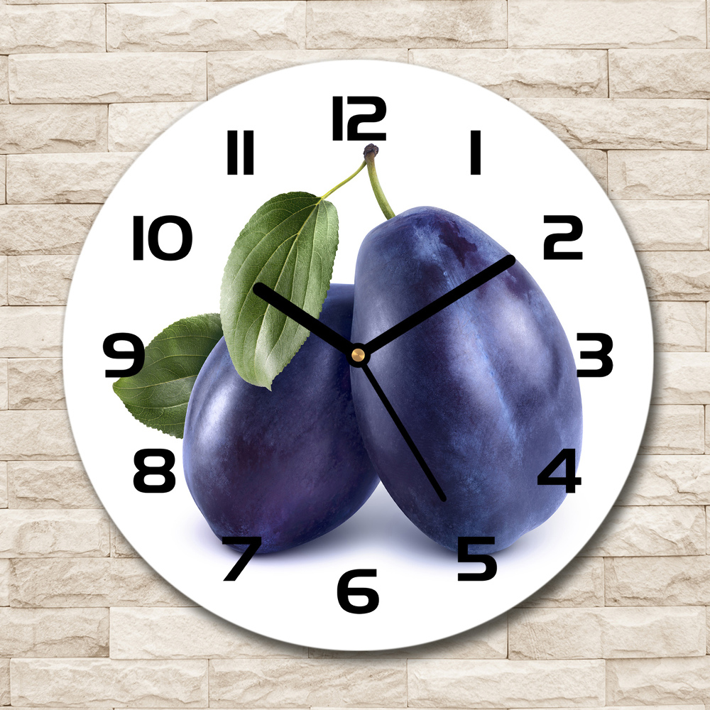 Horloge ronde murale Prunes