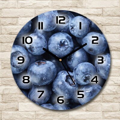 Horloge ronde murale Motif bleuet