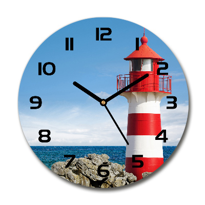 Horloge en verre ronde Phare